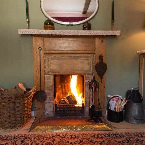 Snuggle up in front of the open fire on cooler evenings