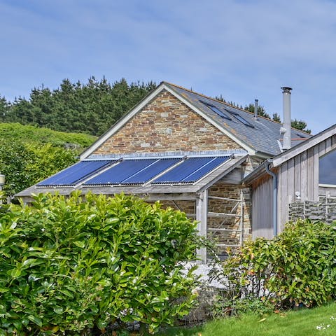 Enjoy a green getaway in this solar-powered home