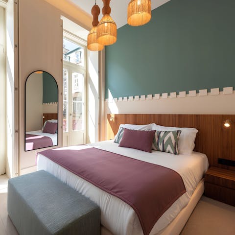 Sink into the bed after a day of Porto sightseeing