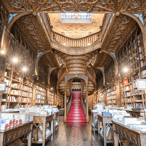Browse the shelves of the nearby Lello bookstore