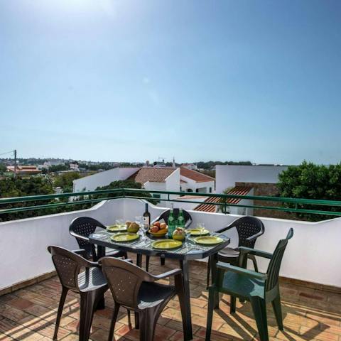 Start the day with a tasty Portuguese breakfast on the terrace