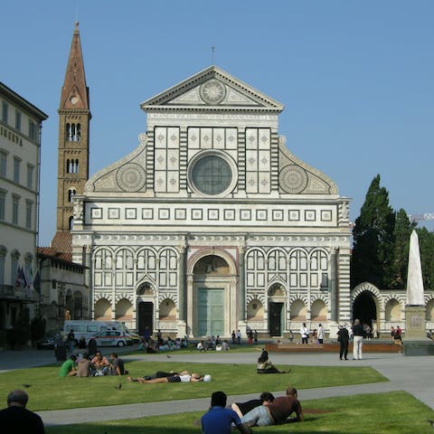 Stroll down to the famous and historic Basilica of Santa Maria Novella