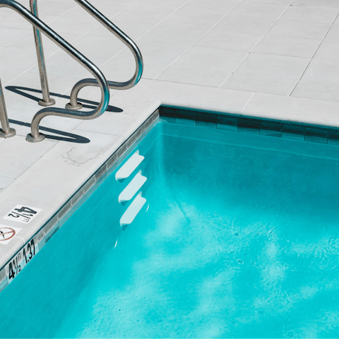 Take a dip in the communal pool