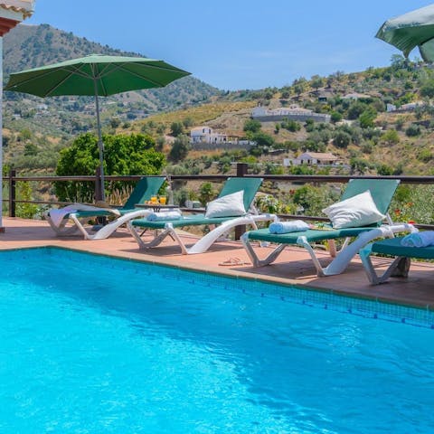 Take a dip in your sparkling pool to cool down in the Andalusian heat