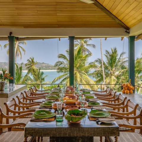 Savour delicious homemade feasts prepared by your private chefs