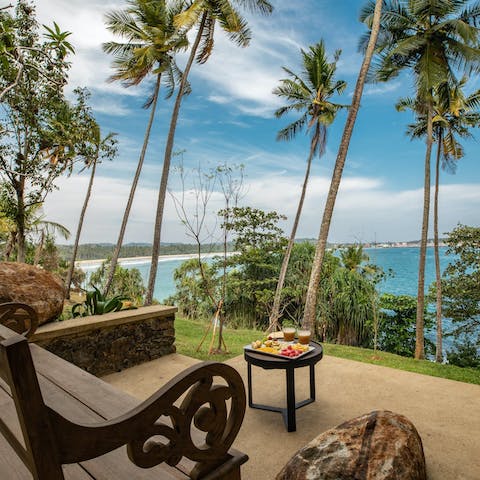 Start your day with breakfast, coffee and a breathtaking view