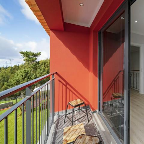 Enjoy your morning coffee out on one of the first-floor balconies