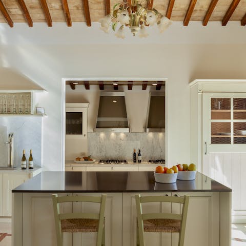 Flex your culinary muscles in the farmhouse kitchen
