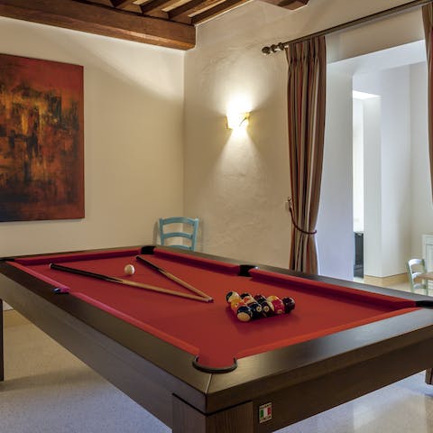 Sharpen your skills at the pool table
