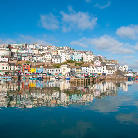 Visit the charming fishing town of Brixham, only a five–minute drive away