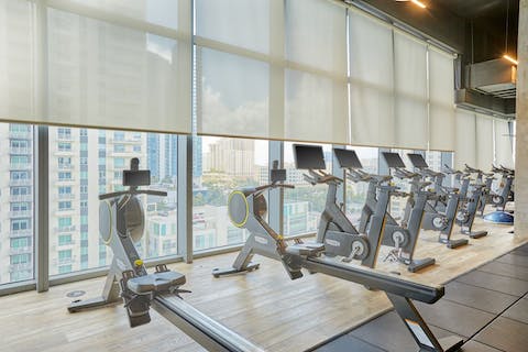 Start your day with an invigorating workout in the fitness room