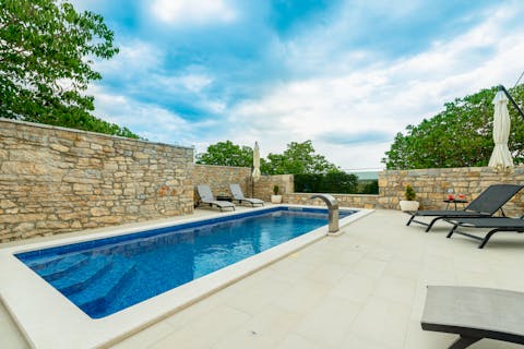 Enjoy a refreshing dip in the private pool as the Croatian sun warms your skin