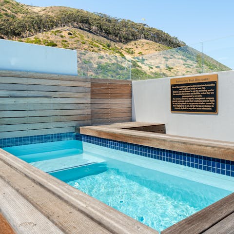 Slip into the cool waters of the communal pool