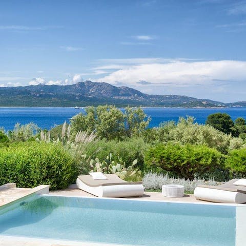 Relax in the pool with a gorgeous view