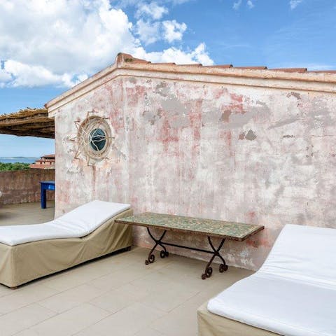 Catch some rays on the dreamy rooftop