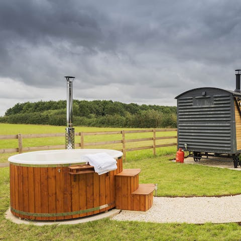 Jump in the hot tub and gaze at the stars all night long