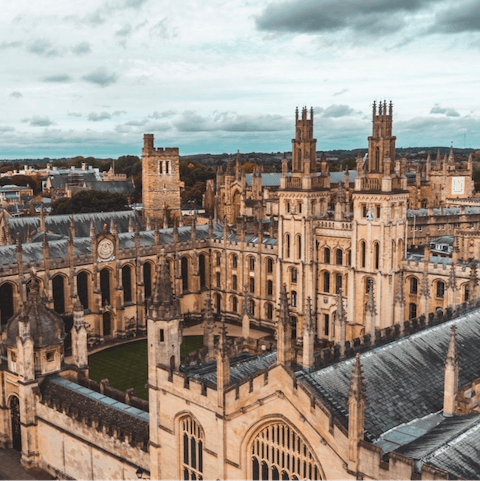 Hop in the car and take a twenty-five minute drive to Oxford for the day