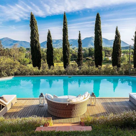 Take in the views from the saltwater pool