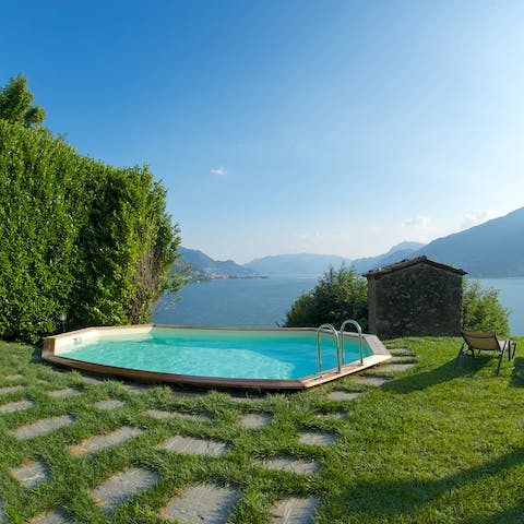 Take a dip in the plunge pool with picturesque views over the mountains