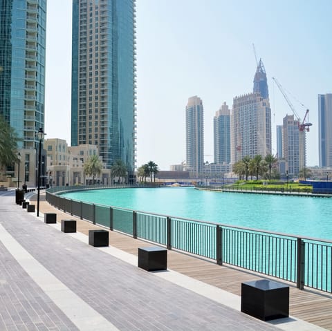 Stay just a ten-minute walk away from Dubai Marina