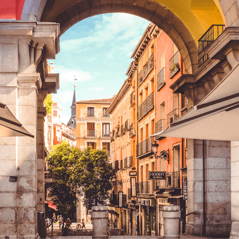 Grab a coffee and people-watch at nearby Plaza Mayor