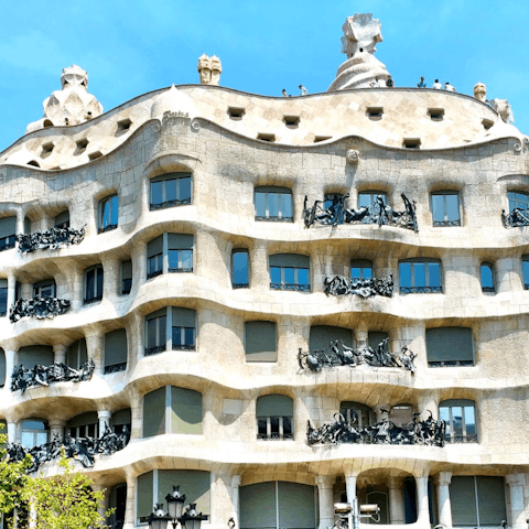 Stroll to Casa Milà in five minutes for incredible views across Eixample
