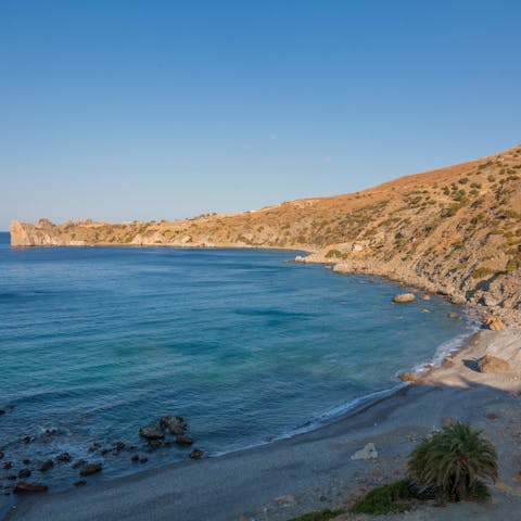 Stroll down to the sandy beach right on your doorstep