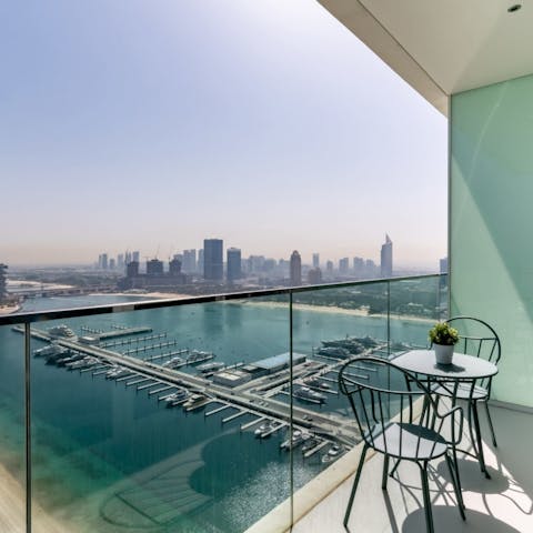 Soak up the sun and views as you sip your morning coffee on the private balcony