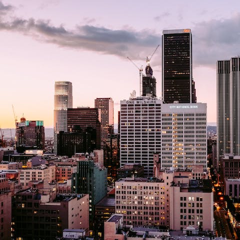 Experience the glamour of Downtown LA – just an hour away by car