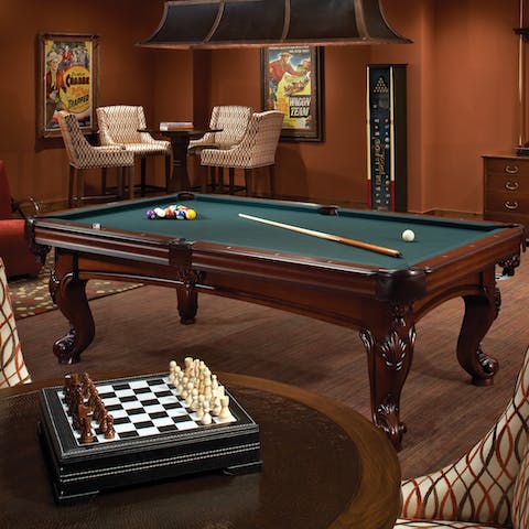 Enjoy pool or chess in the on-site game room