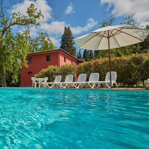 Keep the Tuscan sun at bay with a dip in the private pool