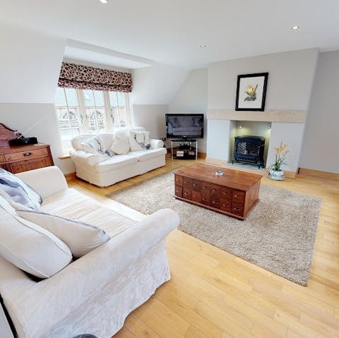 Curl up beside the fire for film nights in winter months