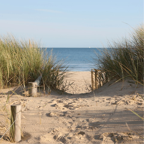 Pack up a picnic for an afternoon on the golden shores of Northumberland's coast, just a short drive away