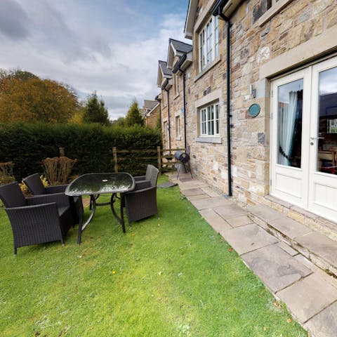 Fire up the barbecue in the private garden on long summer nights