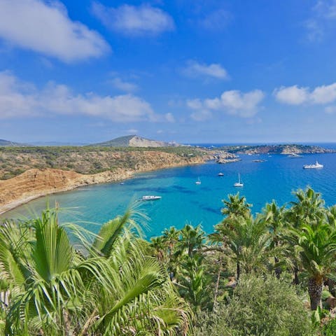 Enjoy spectacular views across the bay of Es Torrent