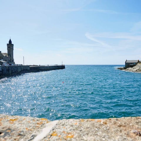 Stay just a stone's throw from the main harbour which you can see from the front door