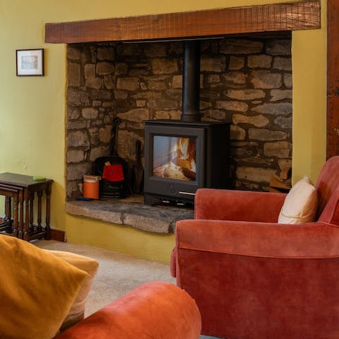 Get cosy in front of the fire after a long walk with the dog