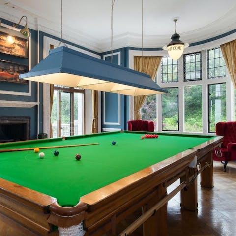Challenge a friend to a game of pool