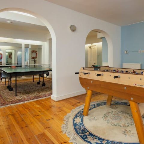 Spend the evening in the games room 