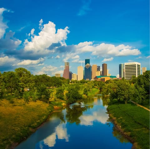 Explore the city on your doorstep – you'll be just a twelve-minute drive from Downtown Houston 