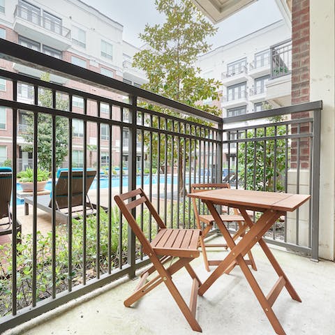Enjoy some fresh air on your private balcony