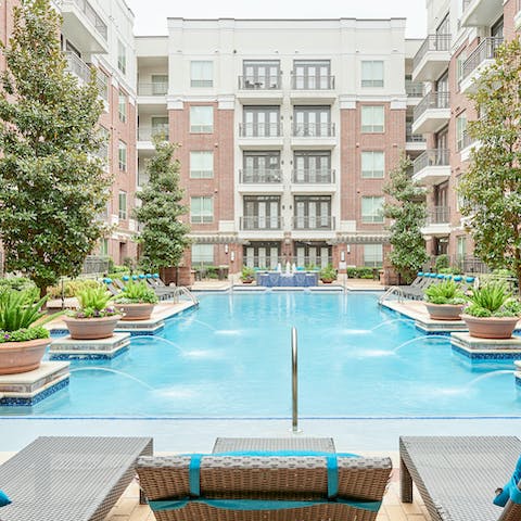 Head to the building's fabulous outdoor pool 