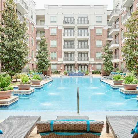 Head to the building's fabulous outdoor pool