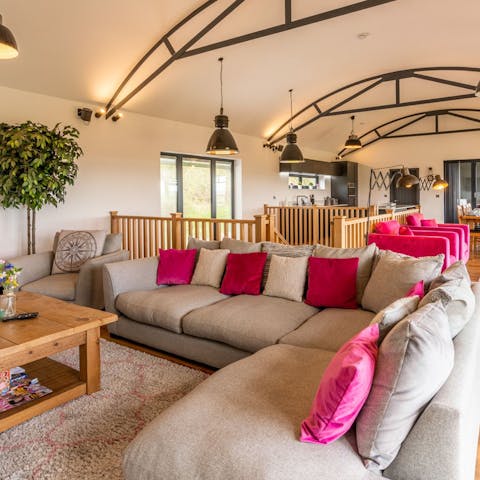 Stay in a gorgeous converted barn with stunning high ceilings