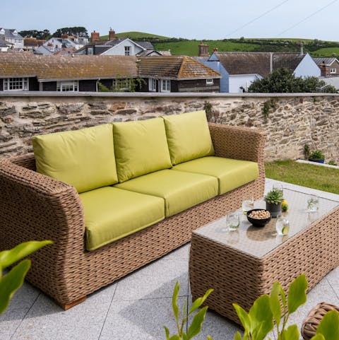 Soak up the views over the rooftops to the Salcombe estuary