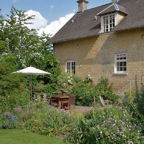 Fire up the barbecue on the private patio