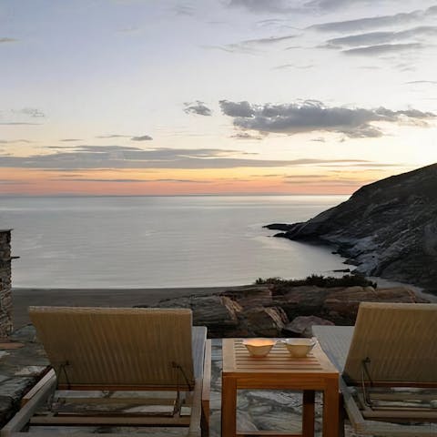 Catch the sunset from the tranquil setting of the private terrace