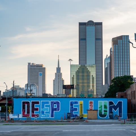 Wander over to Deep Ellum for live music, vibrant nightlife and quirky bars – just twenty minutes away