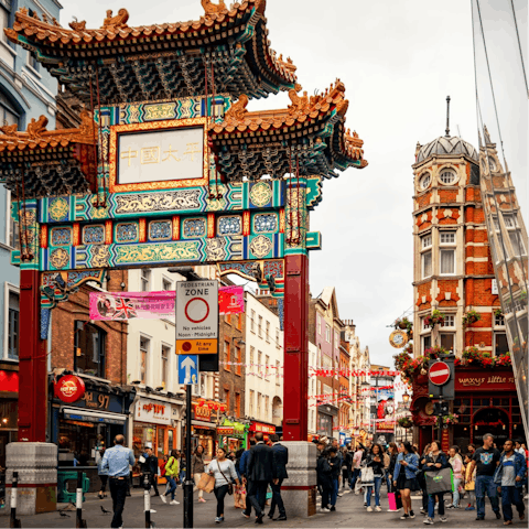 Walk over to Chinatown in just over five minutes and fill up on Peking Duck