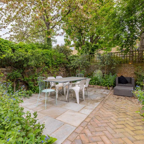 Enjoy meals alfresco as you sit out surrounded by greenery
